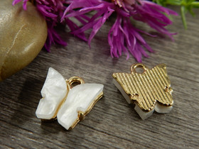 Perhonenriipus, 12x14mm, valkoinen, 1kpl