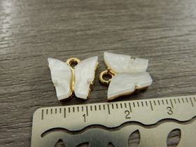 Perhonenriipus, 12x14mm, valkoinen, 1kpl