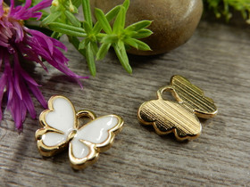 Perhonenriipus, 11x14mm, valkoinen, 1kpl