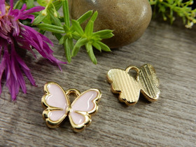 Perhonenriipus, 11x14mm, vaaleanpunainen, 1kpl