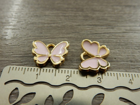 Perhonenriipus, 11x14mm, vaaleanpunainen, 1kpl