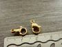 Papukaijalukko, 11x7mm, 24K/kulta/rst, 1kpl