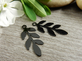 Lehtiriipus, 22x9mm, musta, 1kpl