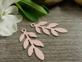 Lehtiriipus, 22x9mm, vaaleanpunainen, 1kpl