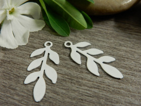 Lehtiriipus, 22x9mm, valkoinen, 1kpl