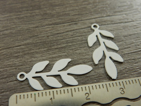 Lehtiriipus, 22x9mm, valkoinen, 1kpl