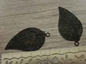 Lehtiriipus, 52x28mm, musta, 1kpl