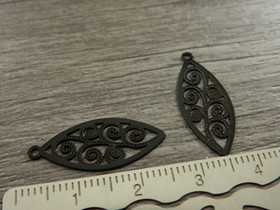 Kuvioriipus, 20x8mm, musta, 1kpl