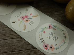 Thank you tarra, 25mm, moniväri, 10kpl