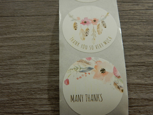 Thank you tarra, 25mm, moniväri, 10kpl