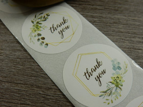 Thank you tarra, 25mm, valko-vihreä, 10kpl