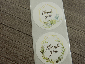 Thank you tarra, 25mm, valko-vihreä, 10kpl