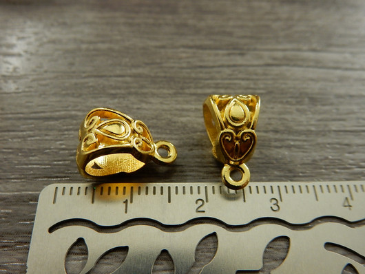 Riipuspidike, 13x8mm, kulta, 1kpl