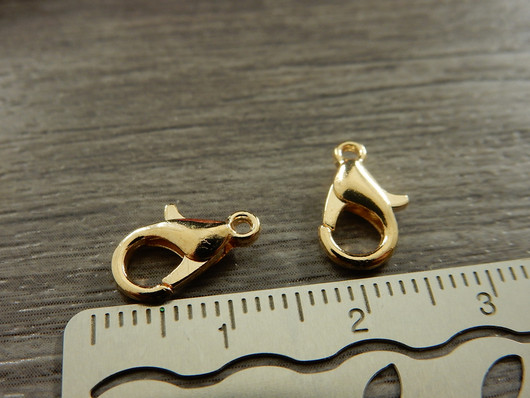 Papukaijalukko, 12mm, vaaleakulta, 10kpl