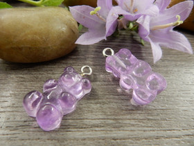 Nalleriipus, 21x11mm, liila, 1kpl