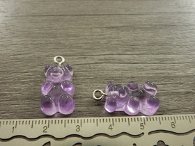 Nalleriipus, 21x11mm, liila, 1kpl