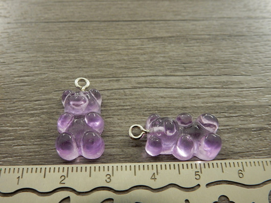 Nalleriipus, 21x11mm, liila, 1kpl