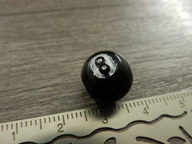 Akryylihelmi kasipallo, 11x12mm, musta, 10kpl