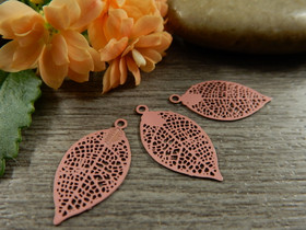Lehtiriipus 19x10mm, vaaleanpunainen, 1kpl