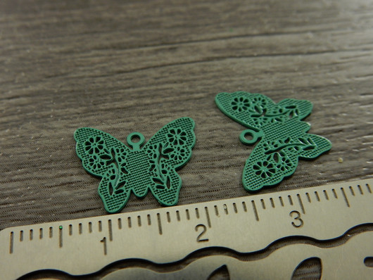 Perhonenriipus, 12x14mm, vihreä, 1kpl