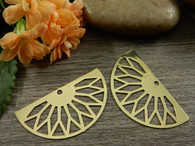 Puoliympyräriipus, 31x17mm, vaaleakulta, 1kpl