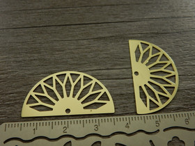 Puoliympyräriipus, 31x17mm, vaaleakulta, 1kpl