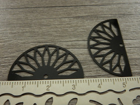 Puoliympyräriipus, 31x17mm, musta, 1kpl