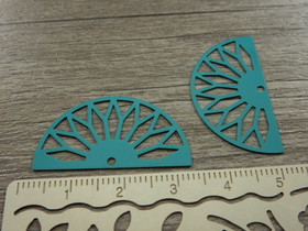 Puoliympyräriipus, 31x17mm, petrooli, 1kpl