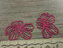 Kukkariipus, 37x30mm, fuksia, 1kpl