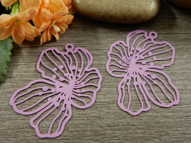 Kukkariipus, 37x30mm, liila, 1kpl