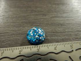 Kapussi kimalle, 12mm, sininen, 1kpl