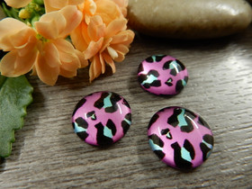 Kapussi kuvio, 12mm, pinkki, 1kpl