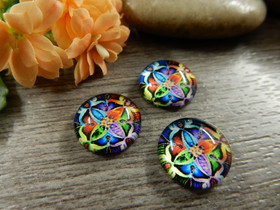 Kapussi kuvio, 12mm, moniväri, 1kpl