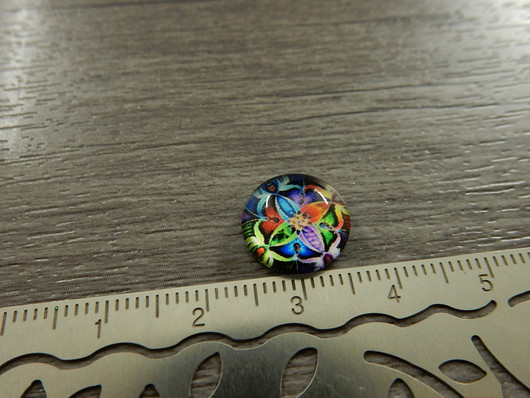 Kapussi kuvio, 12mm, moniväri, 1kpl