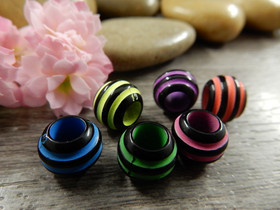 Akryylihelmi raita, 10mm, mixsetti, 20kpl