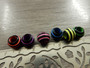 Akryylihelmi raita, 10mm, mixsetti, 20kpl