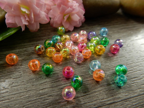 Akryylihelmi hohto, 4mm, ab mixsetti, 50kpl