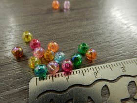 Akryylihelmi hohto, 4mm, ab mixsetti, 50kpl