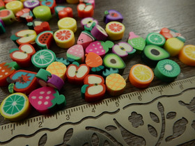 Fimohelmi hedelmä, 10mm, mixsetti, 20kpl