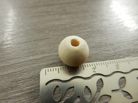 Puuhelmi, 12mm, vaaleanruskea, 10kpl