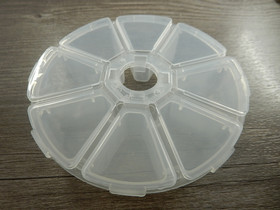 Säilytysrasia kiekko, 10.5x2.8cm, kirkas, 1kpl