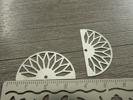 Puoliympyräriipus, 31x17mm, kromi, 1kpl