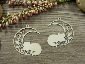 Kuukissa, 26x21mm, kromi, 1kpl 