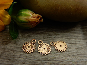 Kukkariipus, 7x5mm, ruusukulta, 1kpl