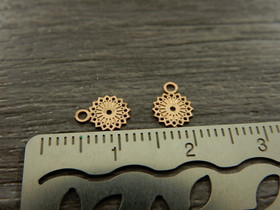 Kukkariipus, 7x5mm, ruusukulta, 1kpl