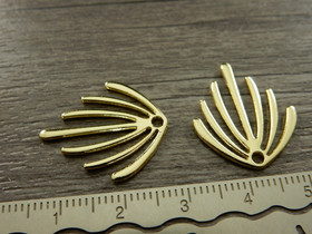 Lehtiriipus, 20x22mm, kulta, 1kpl 