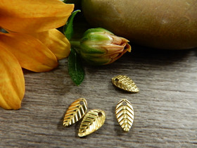 Lehtiriipus, 7x4mm, kulta, 1kpl