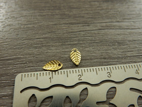 Lehtiriipus, 7x4mm, kulta, 1kpl
