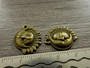Kuu/aurinkoriipus, 20x16mm, pronssi, 1kpl