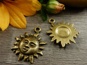 Aurinkoriipus, 21x17mm, pronssi, 1kpl